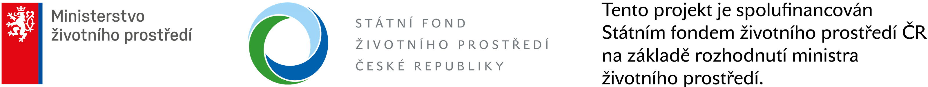 Logo Ministerstva životního prostředí a Státního fondu životního prostředí České republiky